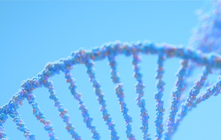 blue DNA helix