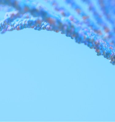 blue DNA helix mobile